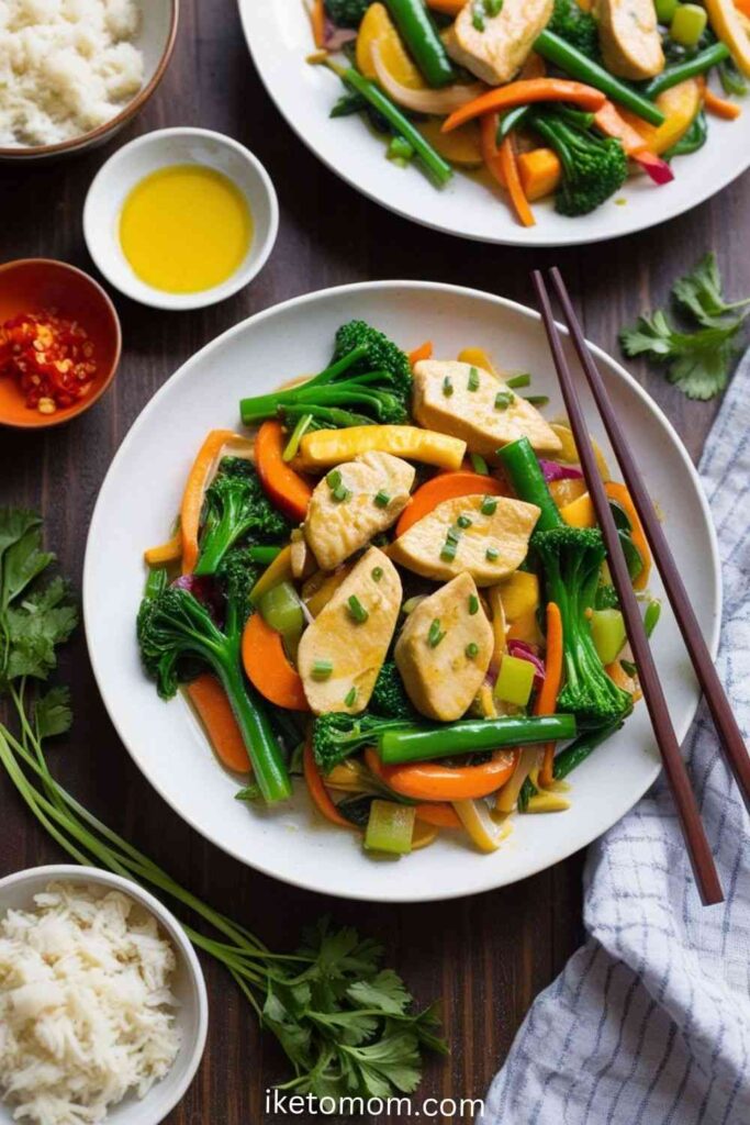 High Protein Low Calorie Fast Food Ideas Chicken or Tofu Stir-Fry