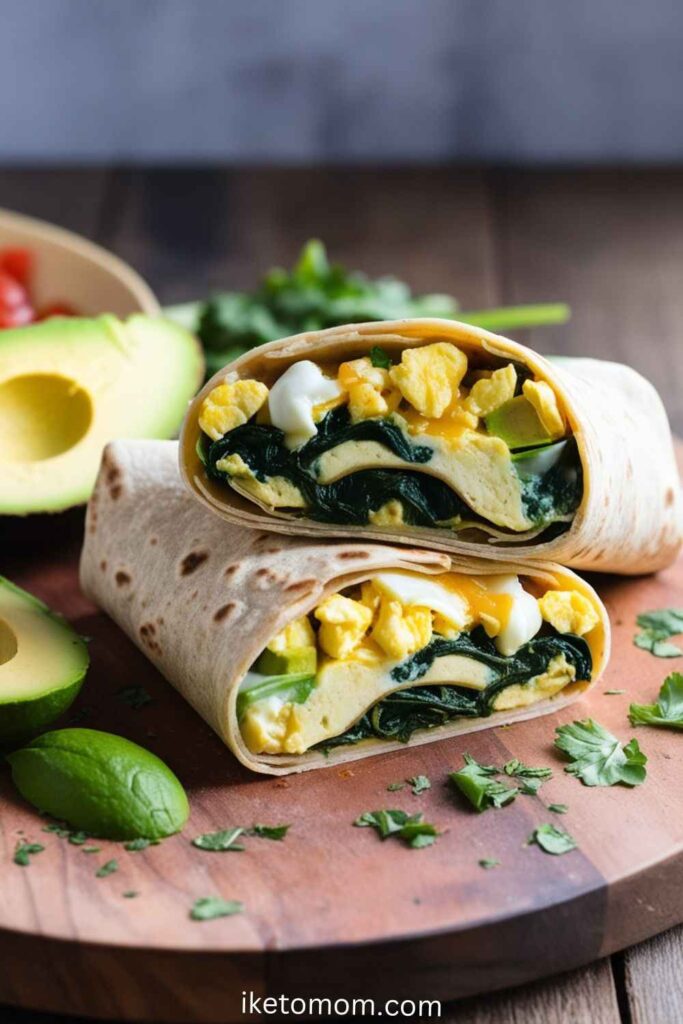 Classic Egg and Spinach Burrito