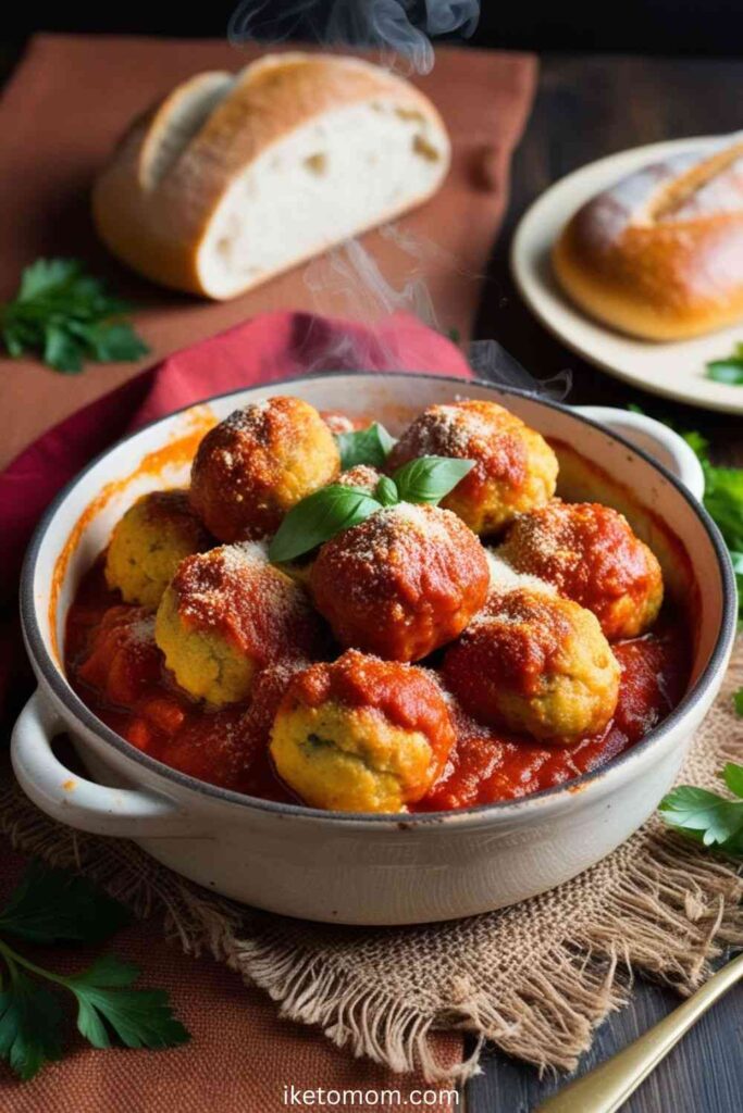 Classic Ricotta Meatballs in Marinara