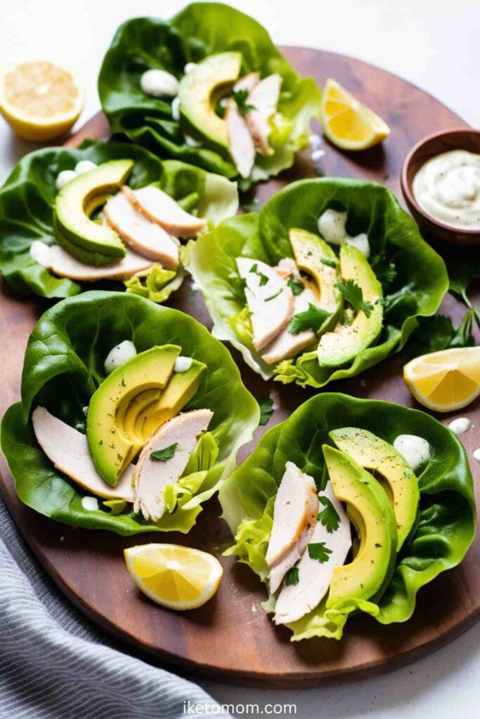 Low Carb Sandwich Recipes Classic Turkey & Avocado Lettuce Wraps