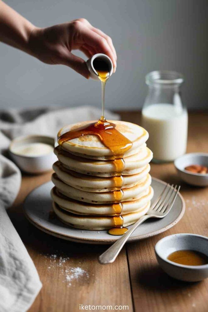 Coconut Flour Pancakes with Sugar-Free Syrup