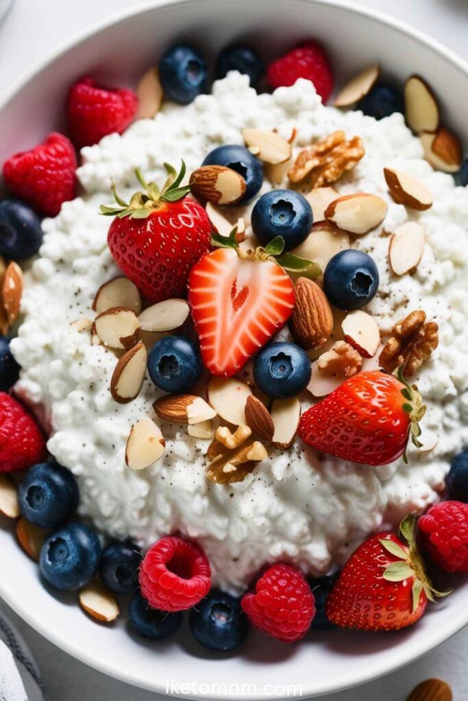 Cottage Cheese with Fruit and Nuts