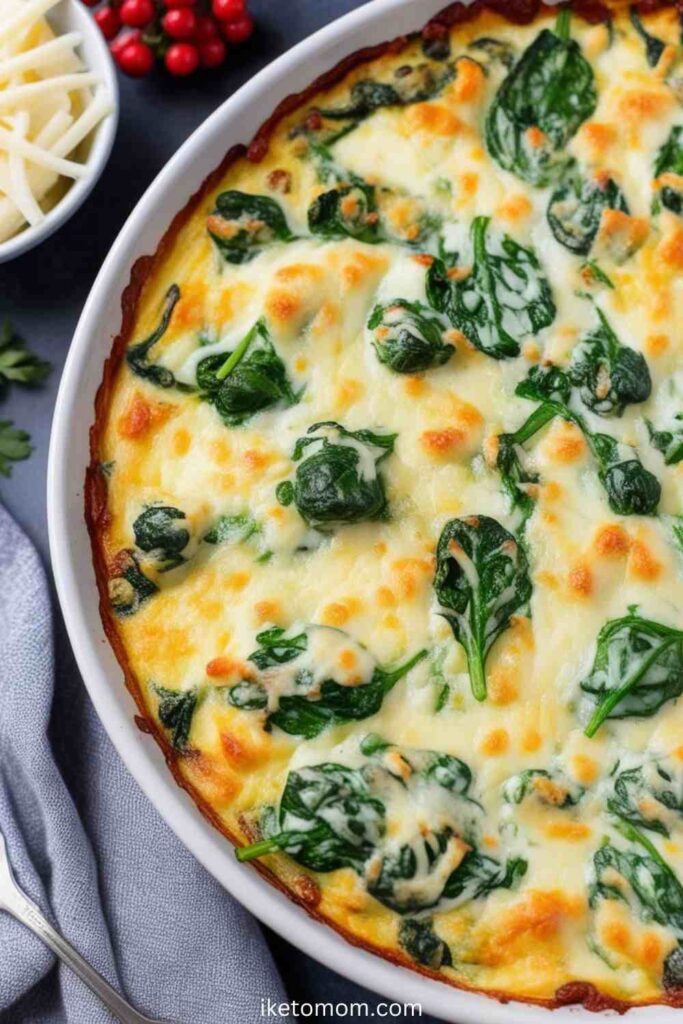 Low Carb Side Dishes Recipe Creamy Spinach & Cheese Bake