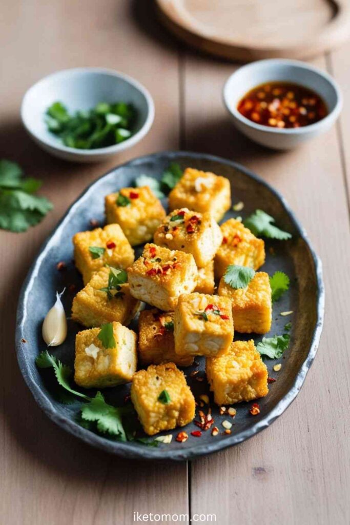 Crispy Tofu Bites with Garlic & Chili