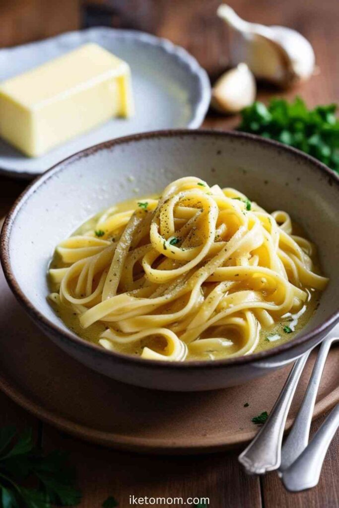 Egg Noodles in Garlic Butter