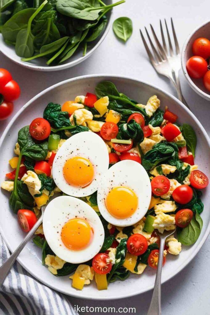 Egg White Scramble with Veggies