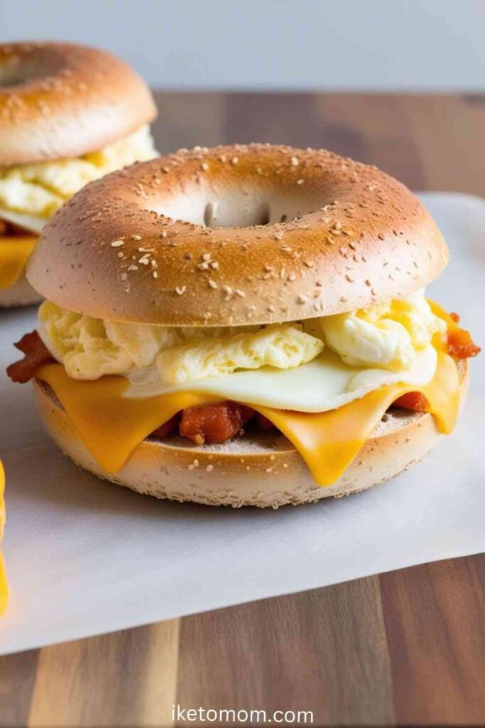 High Protein Breakfast Ideas Egg and Cheese Bagel (Einstein Bros. Bagels)