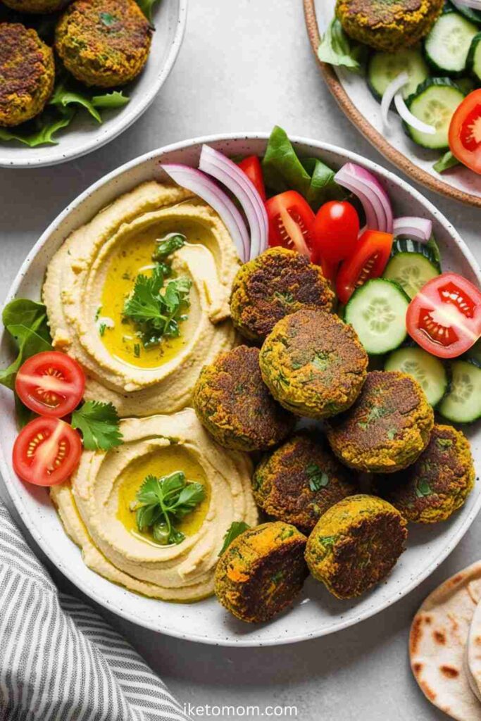 Falafel with Hummus and Veggies