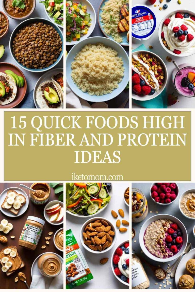 15 Quick Foods High In Fiber And Protein Ideas - i Keto Mom [Best and ...