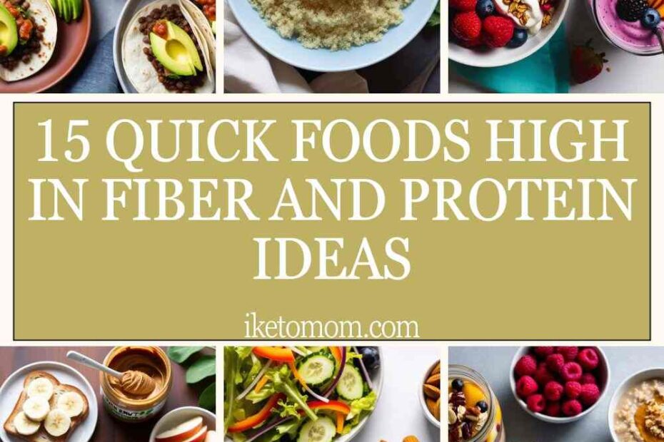 Foods High In Fiber And Protein Ideas