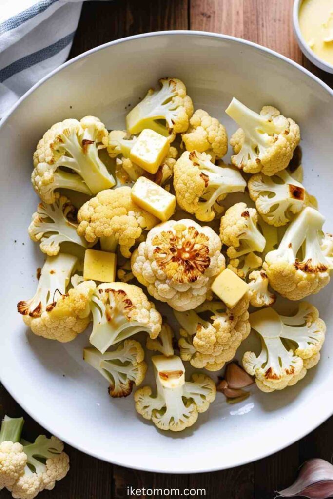 Low Carb Side Dishes Recipe Garlic Butter Roasted Cauliflower