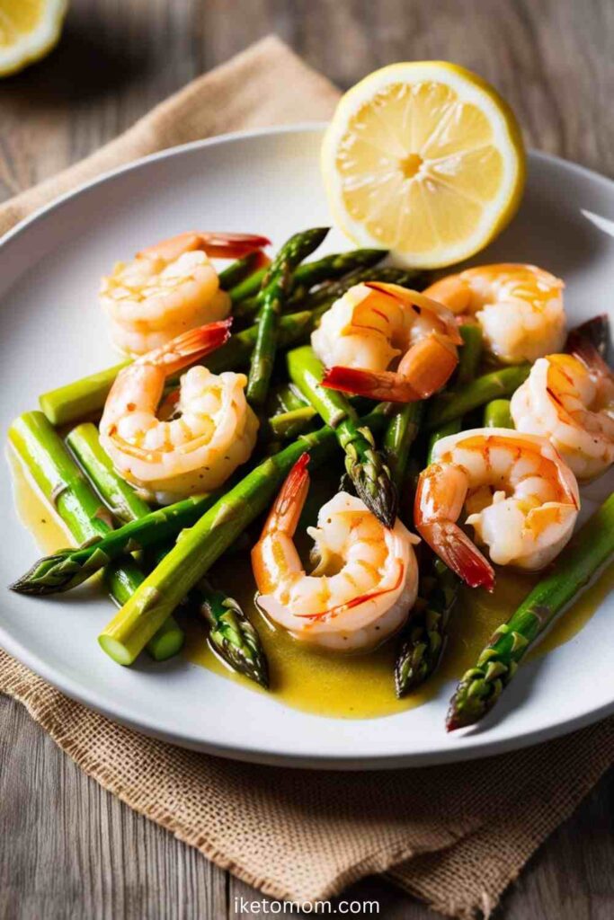 Garlic Butter Shrimp with Asparagus