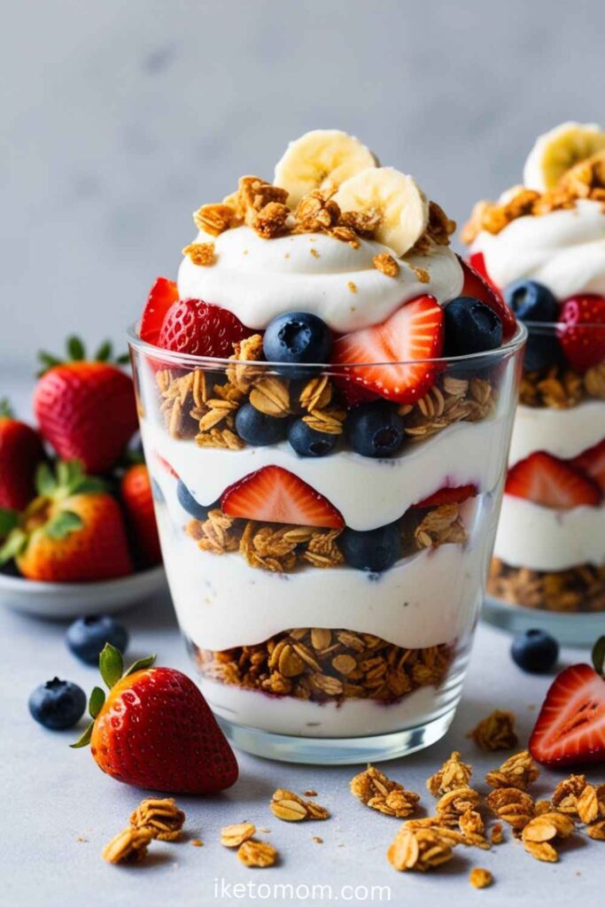 Greek Yogurt Parfait with Granola and Fruit