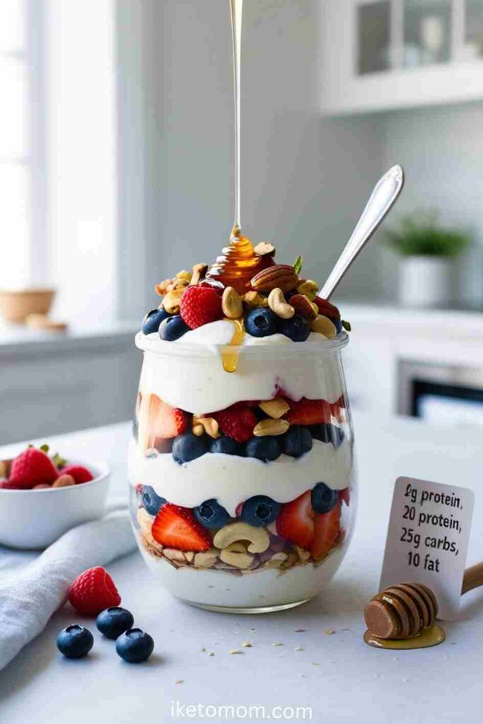 Greek Yogurt Parfait with Nuts & Berries