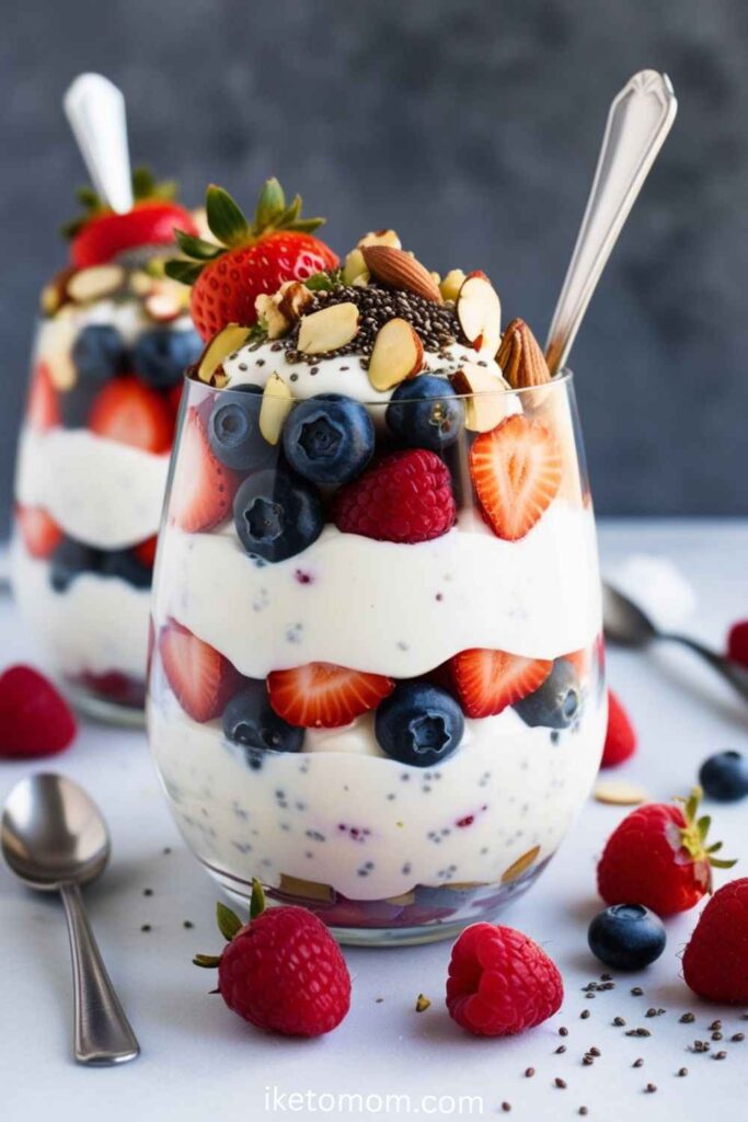 Greek Yogurt Parfait with Nuts and Berries