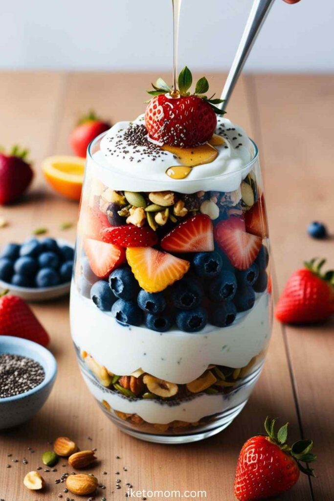 Greek Yogurt Parfaits with Nuts and Seeds