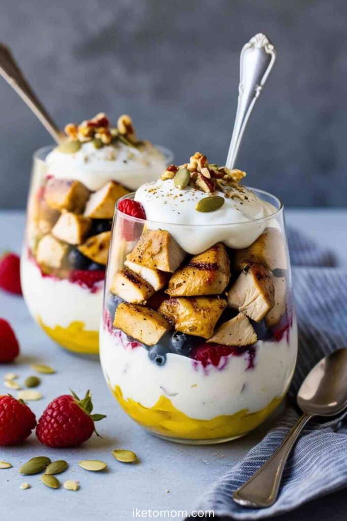 Greek Yogurt and Chicken Parfait