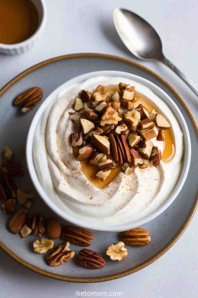 Low Carb Snacking Ideas Greek Yogurt with Nuts