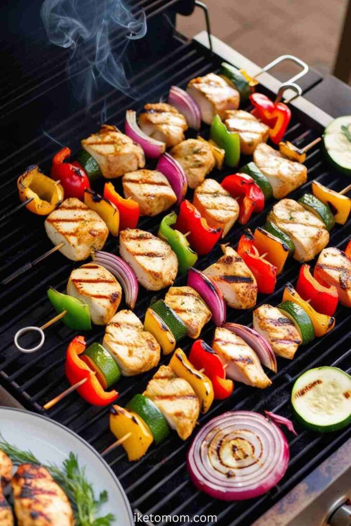 Low Carb Recipes For Diabetics Grilled Chicken & Vegetable Skewers