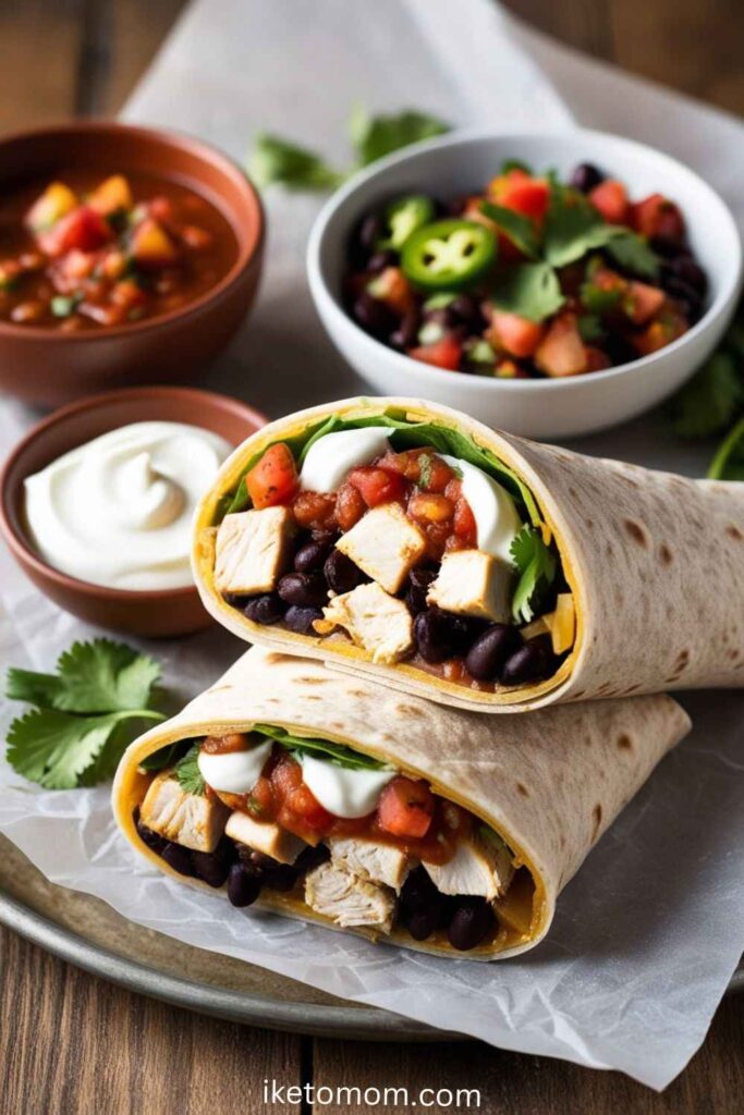 Grilled Chicken and Black Bean Burrito