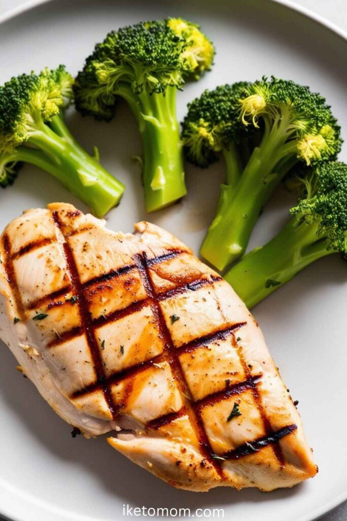 Grilled Chicken with Steamed Broccoli