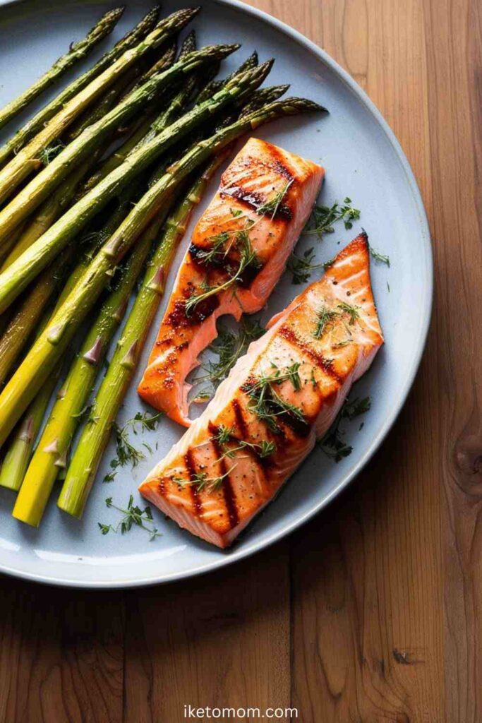 Grilled Salmon & Roasted Asparagus