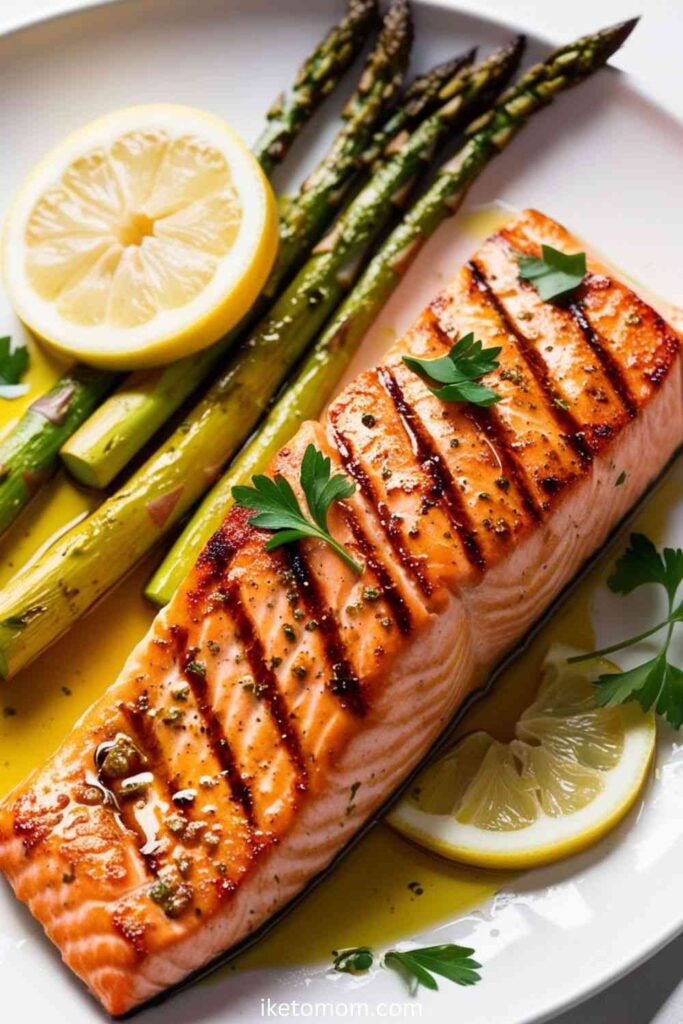 Grilled Salmon with Asparagus