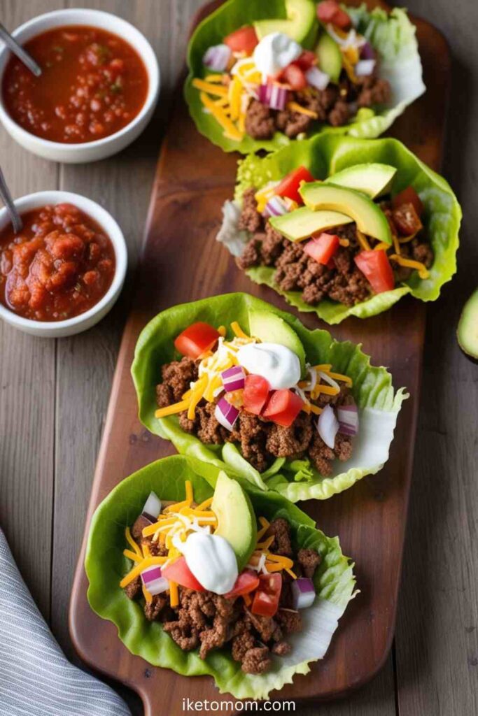 Ground Beef Taco Lettuce Wraps