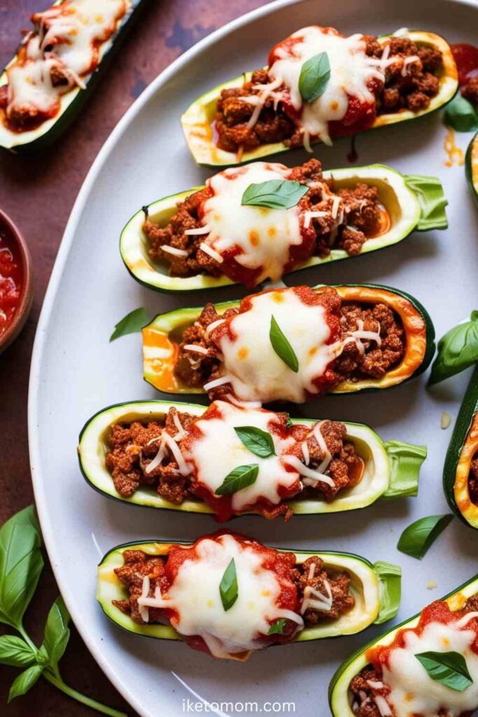 Low Carb Ground Beef Recipes Ground Beef Zucchini Boats