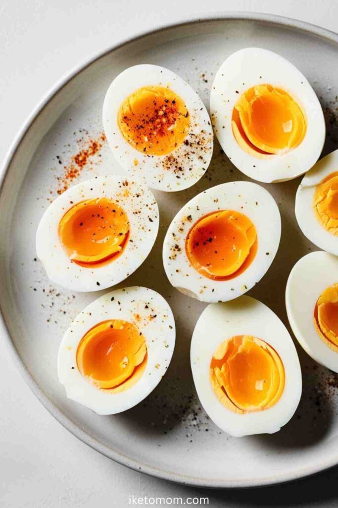 Low Carb Snacking Ideas Hard-Boiled Eggs