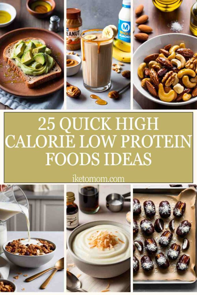 High Calorie Low Protein Foods Ideas