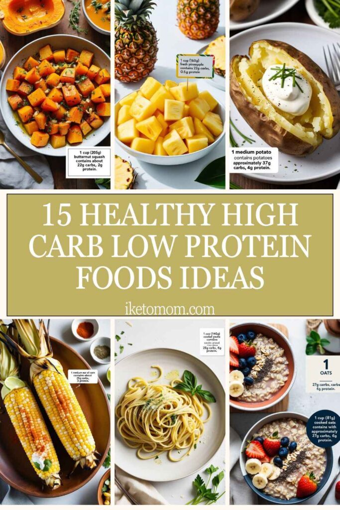 High Carb Low Protein Foods Ideas