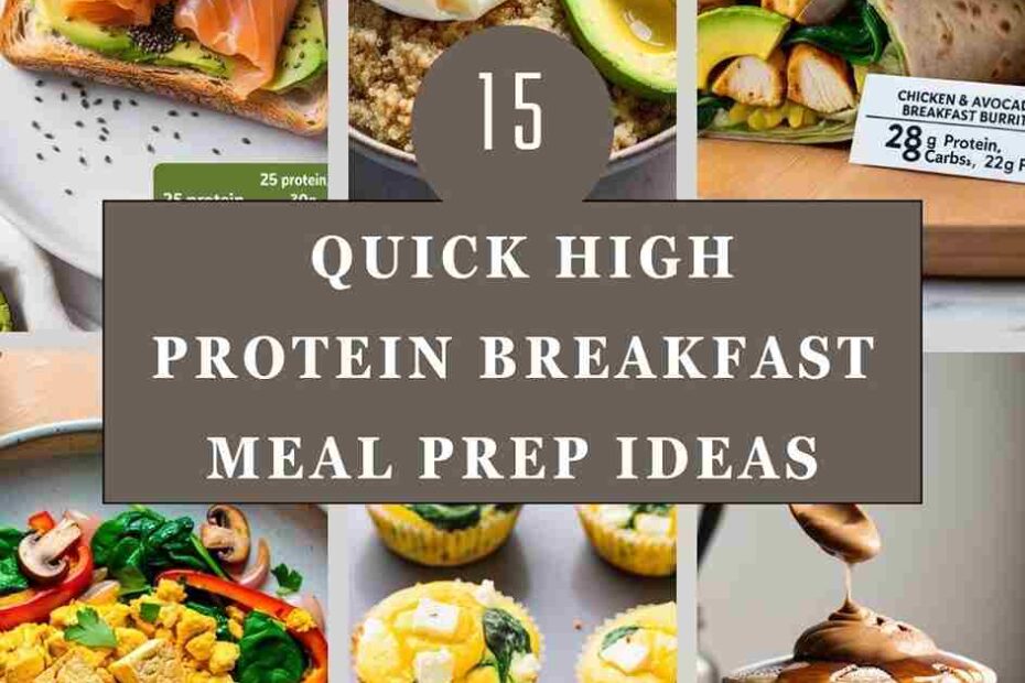 High Protein Breakfast Meal Prep Ideas