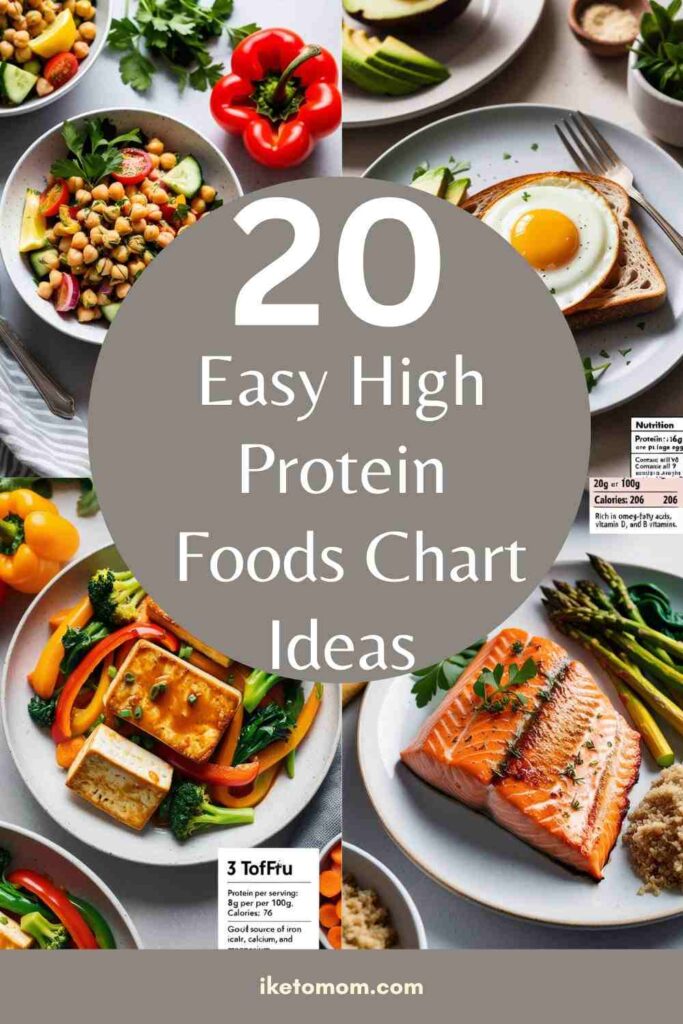 High Protein Foods Chart Ideas 