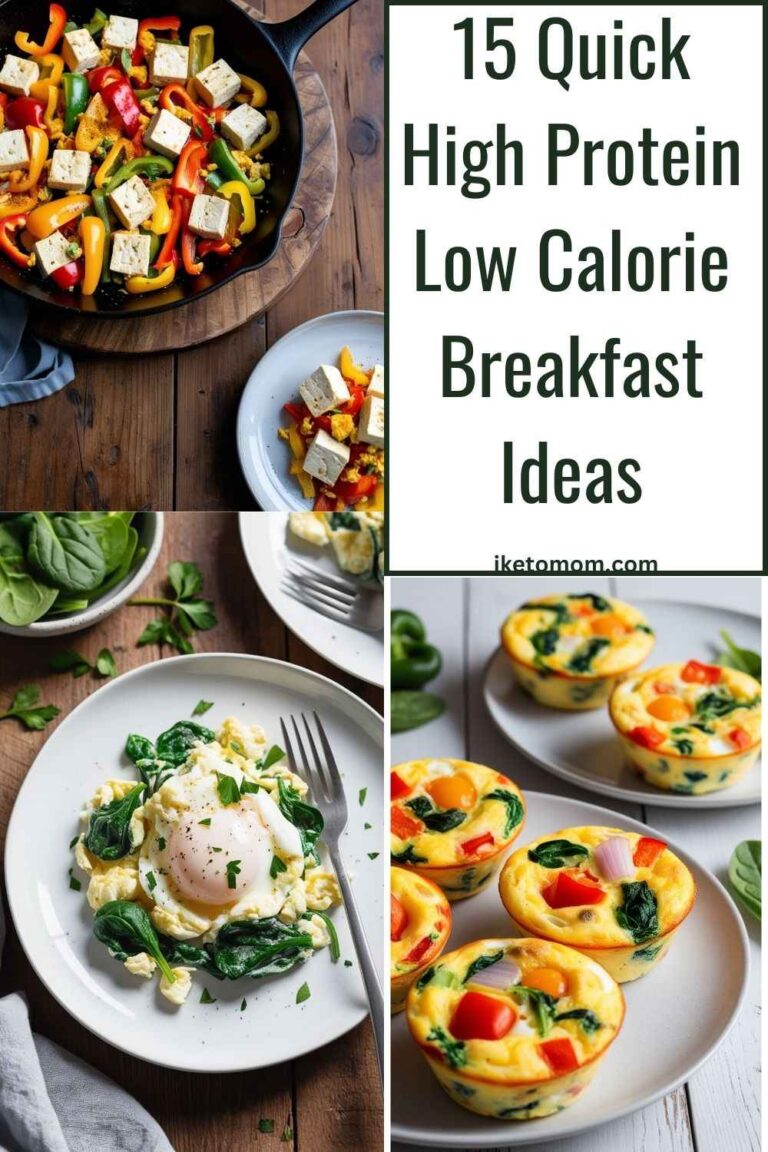 15 Quick High Protein Low Calorie Breakfast Ideas i Keto Mom [Best