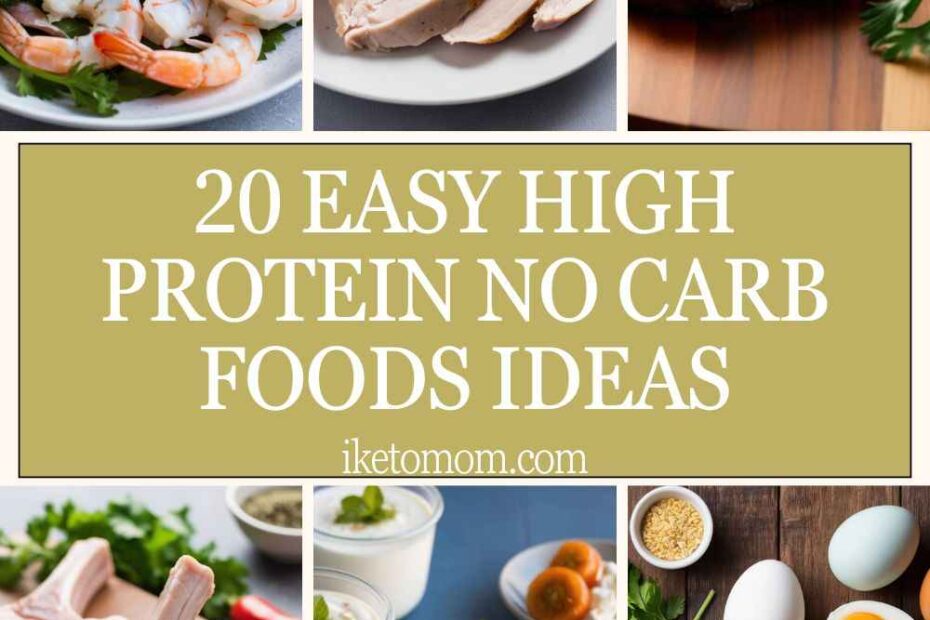 High Protein No Carb Foods Ideas