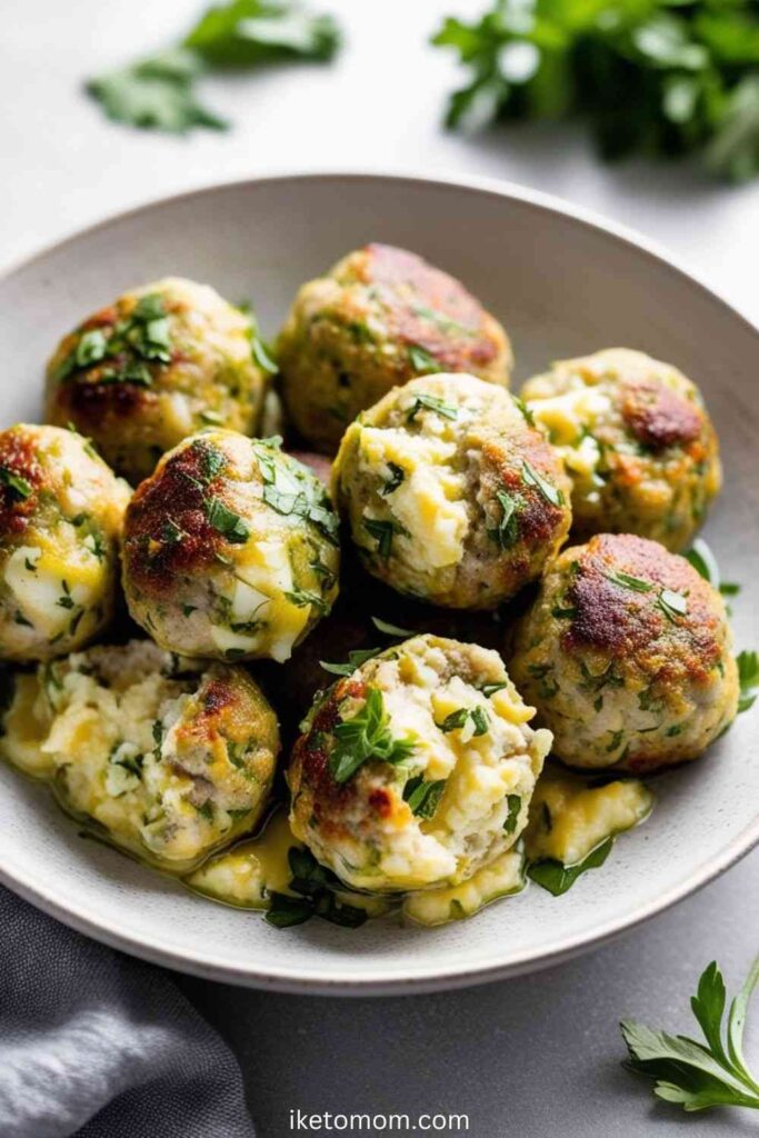 Italian Herb and Garlic Ricotta Meatballs