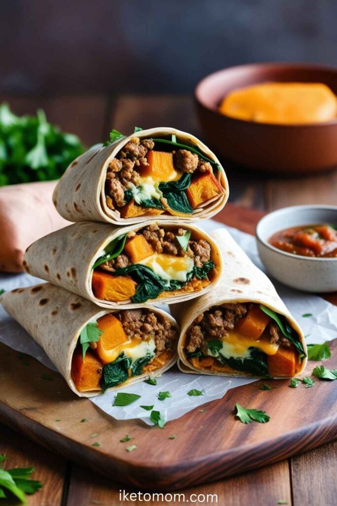 Kangaroo Mince Breakfast Burrito (Aussie-inspired twist)