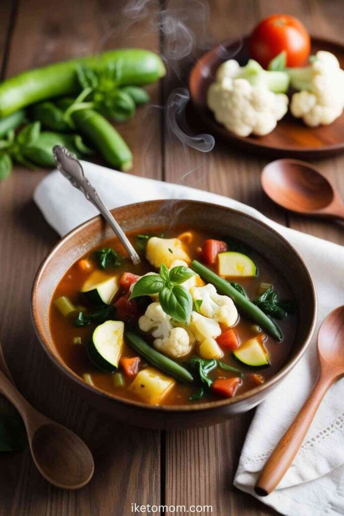 Keto-Friendly Minestrone Soup