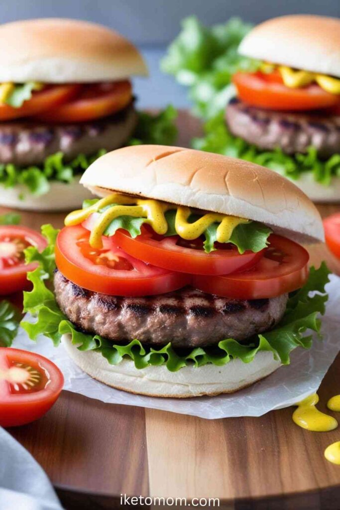 High Protein Low Fat Fast Food Ideas  Lean Beef or Chicken Burger (without the bun)