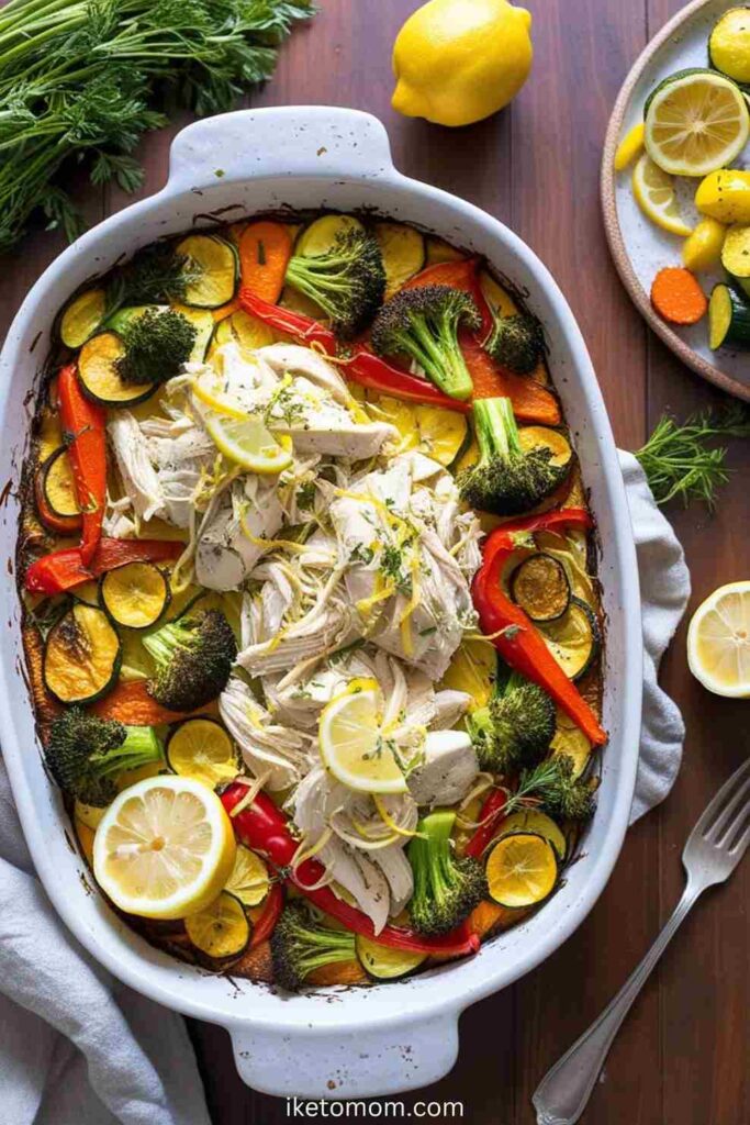 Lemon Herb Chicken and Veggie Bake