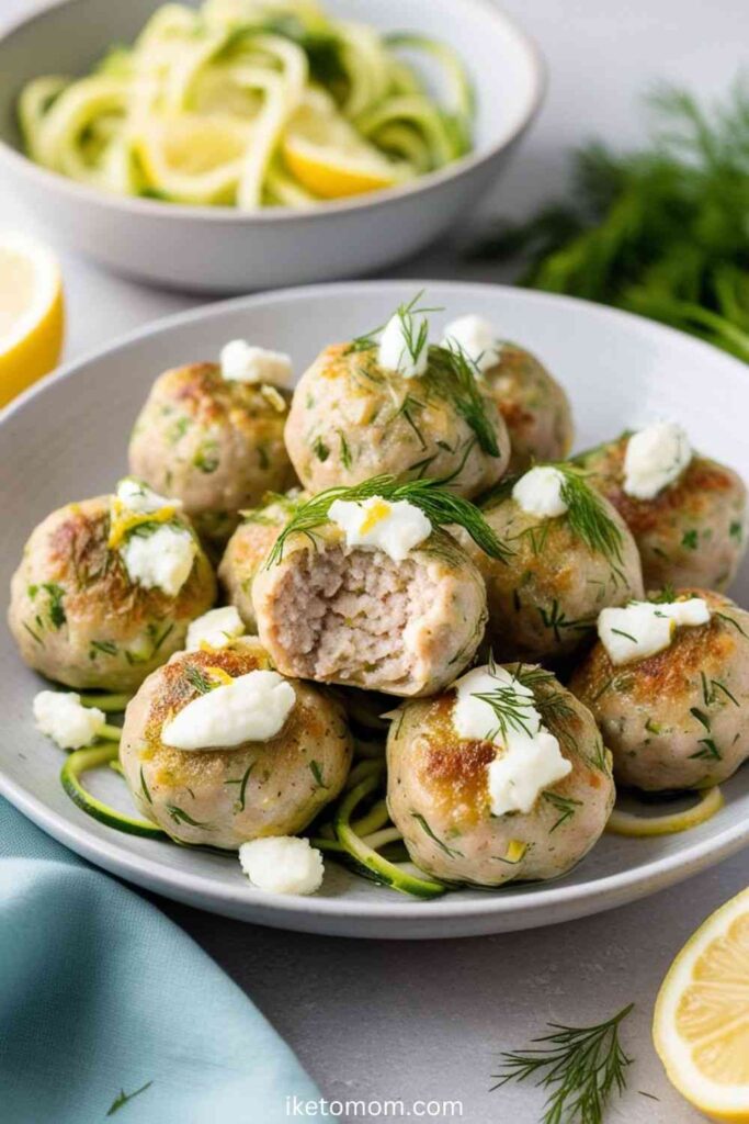 Lemon and Dill Turkey Ricotta Meatballs