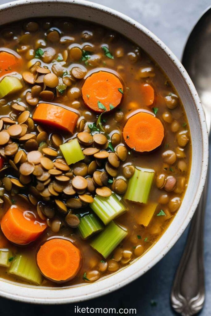 Lentil Soup with Carrots and Celery