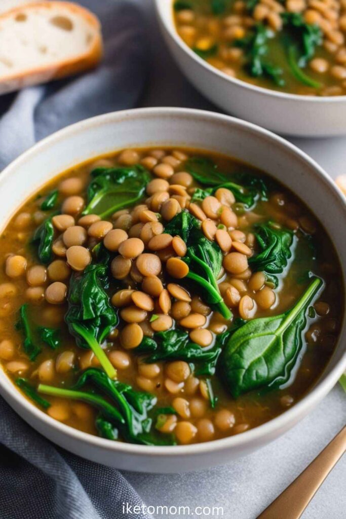 Lentil Soup with Spinach