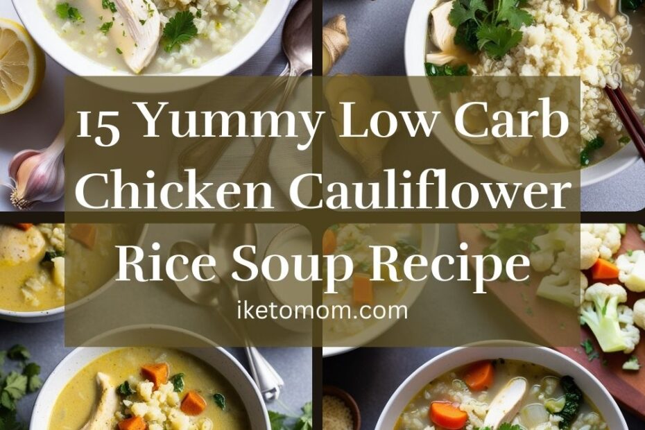 Low Carb Chicken Cauliflower Rice Soup Recipe