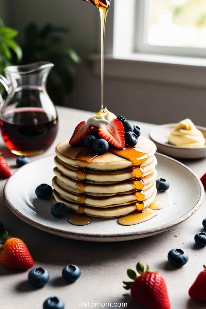 Low-Carb Pancakes with Berries