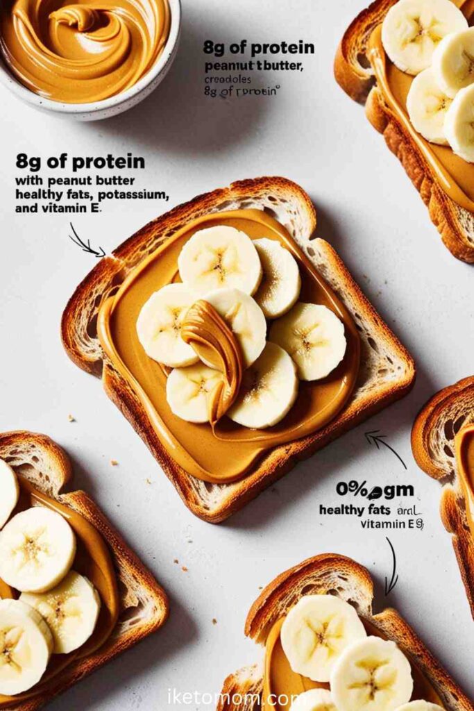 High Protein Breakfast Foods Ideas  Peanut Butter Banana Toast