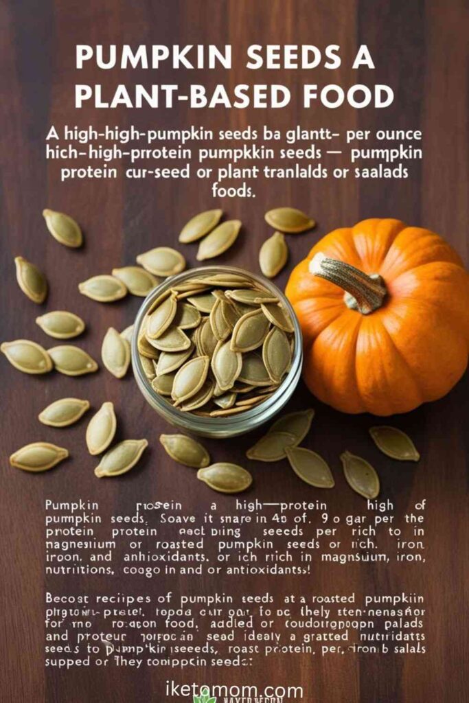 High Protein Plant-Based Foods Ideas Pumpkin Seeds