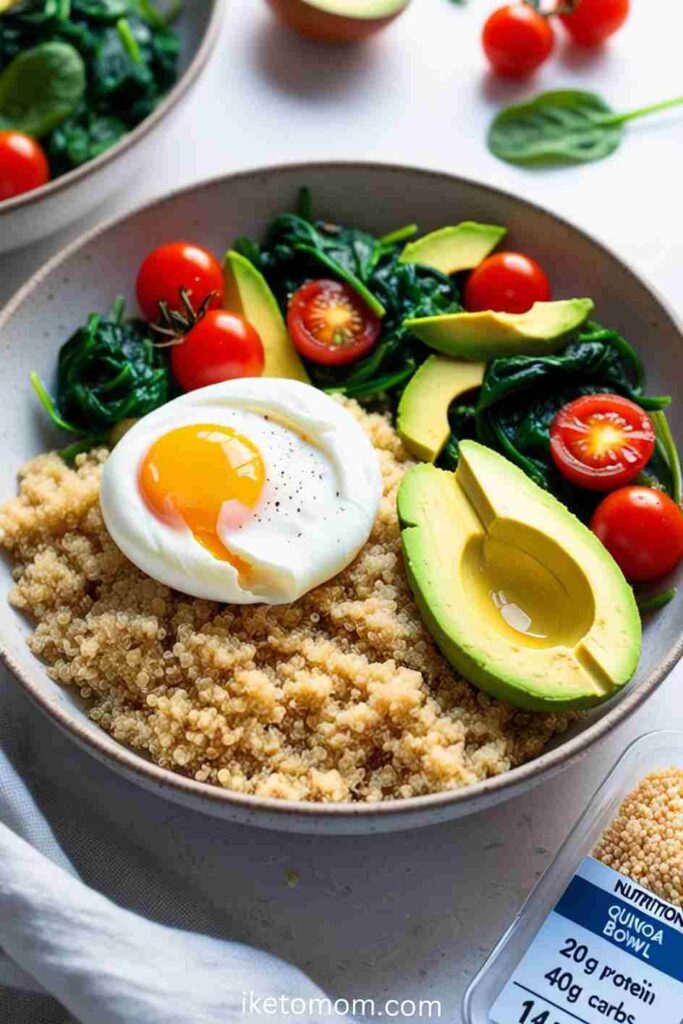 High Protein Breakfast Meal Prep Ideas Quinoa & Egg Breakfast Bowl