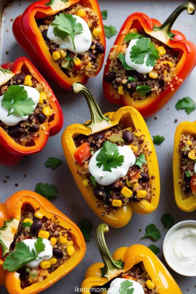 Quinoa-Stuffed Bell Peppers